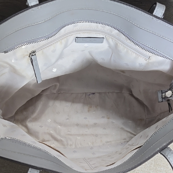 Kate Spade Gray Leather Tote Bag - Picture 9 of 12